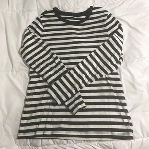 Land’s End striped fitted long sleeve tshirt